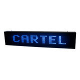 Cartel Led Azul Programable Con Wifi 2 Mt X 40 Cm 