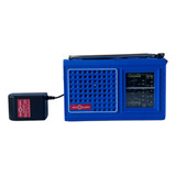 Radio Portátil Am Fm Oc A Pilhas E 110/220v Motoradio Azul