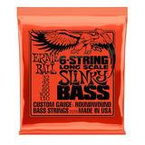 Cuerdas De Bajo Ernie Ball 6 Cuerdas Escala Larga