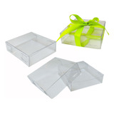 25 Caja Acetato Transparente 10x10x3 Cm Mod 1459 Transparent