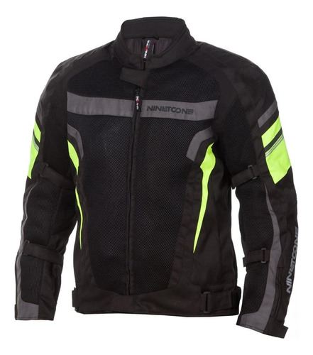 Campera Cordura 4 Estaciones Protecciones Negro Fluor Cycles