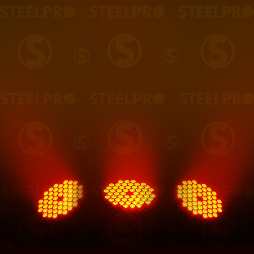 Cañón Led Par 54 Led X 3w Rgb + Ambar Full Color - Steelpro 