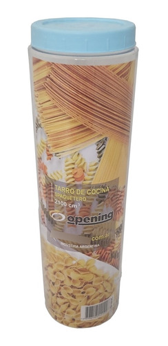 Tarro De 2.1 Lts Con Cuchara Para Fideos Alto  - Opening