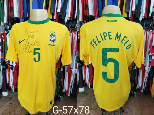 Camisa Brasil 2010 Oficial, Autografada #titular #5