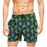 Short Praia Shorts Banho Calção Cactos Full Print 784