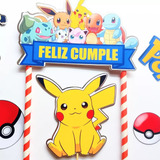Decorativo Torta Pokemon, Decoración Pokémon Para Torta