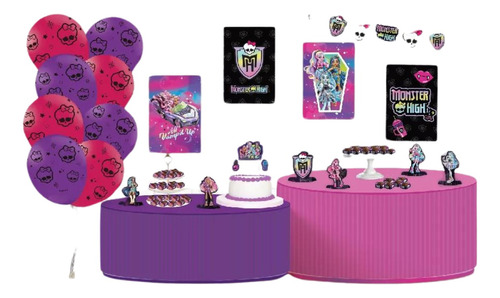 Kit Festa Monster High - Decoração Para Festa De Aniversário