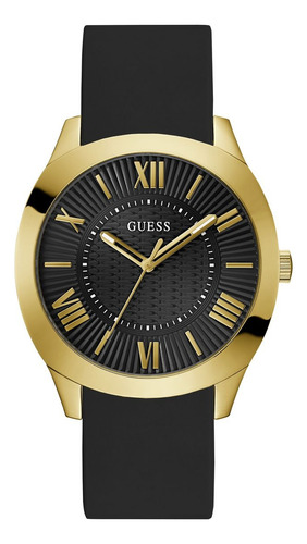 Relojes Guess Hombre Arc. Silicona Negro Gw0728g2