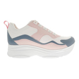 Tenis Renata Color Rosa Claro Con Plataforma