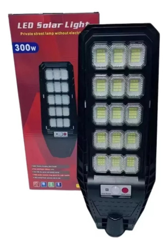 Lampara Solar 300w Iluminación Exterior Sensor Lp65 Soporte 