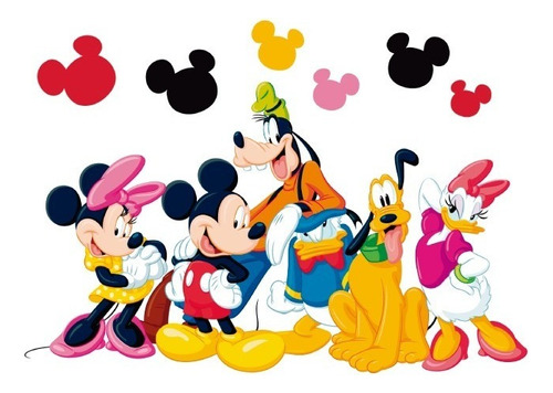 Mickey Mouse 8, Vinilo Decorativo, Calcomanía De Pared. Color Multicolor