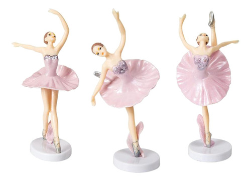 Paquete De 3 Figuras De Bailarinas Bailarinas, Pastel De