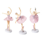 Paquete De 3 Figuras De Bailarinas Bailarinas, Pastel De