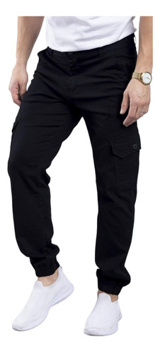 Pantalon Cargo Unisex Gabardina Elastizada Jogger Exito