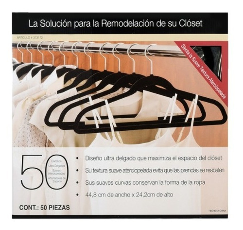 Cohesion Products, Set De 50 Ganchos Con Terciopelo