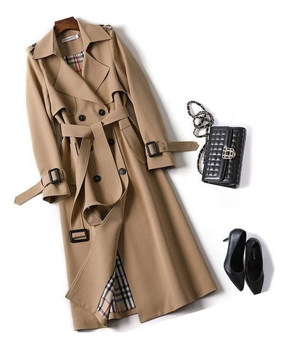 The New Women's Stylish Double-breasted Trench Coat 2024