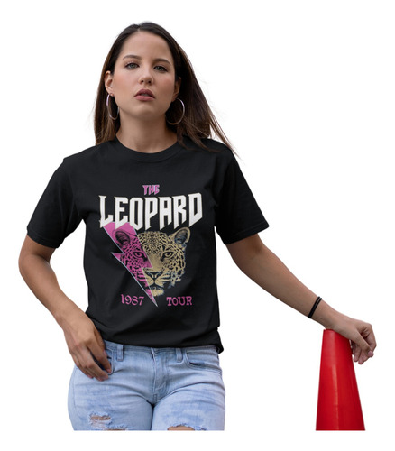 Camiseta Tshirt   Leopard   Gola Redonda Estampada