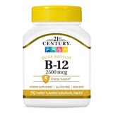 21st Century B 12, 2500 Mcg, 110 Tabletas Sublinguales