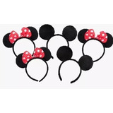 12 Diademas Orejas Ratón Mickey Mouse Minni Fiesta Infantil 