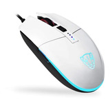 Mouse Motospeed V50 Branco Rgb Gamer Com Macro