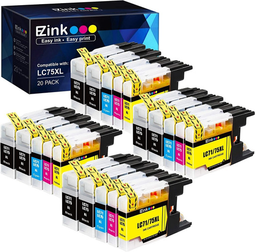 Ez Ink Repuesto Cartucho Tinta Impresora Brother Lc75 Lc79 X