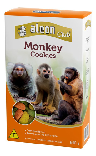 Comida Ração Macaco Sagui Primata Alcon Monkey Cookies 600g