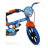 Bicicleta Aro 12 Absolute Passeio Infantil Bike Kids Tubarão Cor Azul/laranja