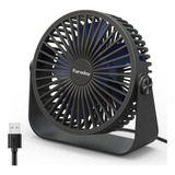 Ventilador Usb Faraday Fd03 Con Rotacion De 360 Grados Negro