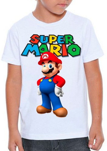 Camiseta Infantil Super Mário Game Clássico #01