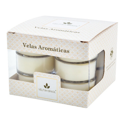 Vela Aromática Algodão Com 12 Mini Velas Aromatizadas Velitah