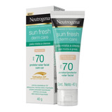 Neutrogena Protetor Sun Fresh Derm Care 70fps Tom Claro 40g 