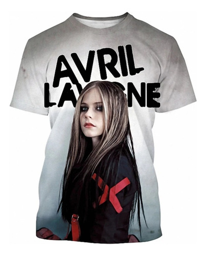 Camiseta De Manga Corta Con Estampado 3d Avril Lavigne