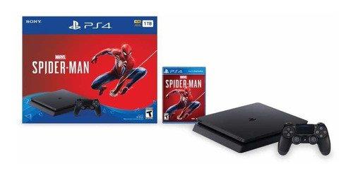 Playstation 4 Slim 1tb Spiderman Ed., 2 Joysticks + 3 Juegos