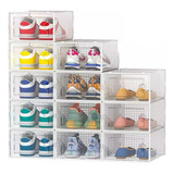 Caja Organizador De Zapatos Set X6 Unidade Apilables Transpa