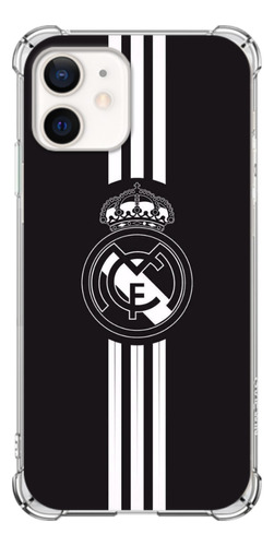 Capa Capinha Anti Shock Logo Real Madrid Campeão Preto