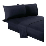 Juego Sábanas Bambú Cama Matrimonial Ligero Negro Concord Color Turquesa