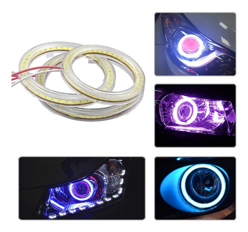 2 Unids Universal Coche Led Halo Anillos Angel Eyes Drl Moto