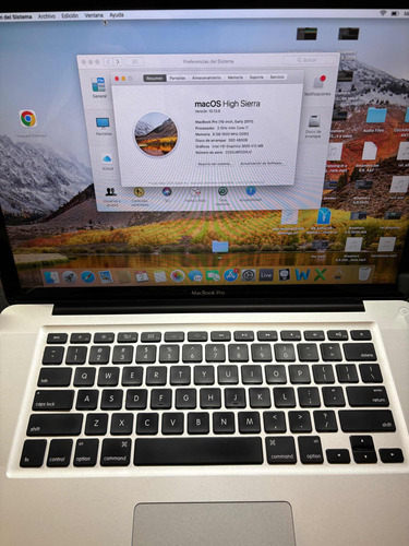 Computadora Apple Macbook Pro 15 8gb Ssd 480gb Grabacion 