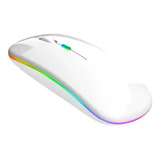 Mouse Inalámbrico Recargable Portátil Bluetooth Rgb Luz Led