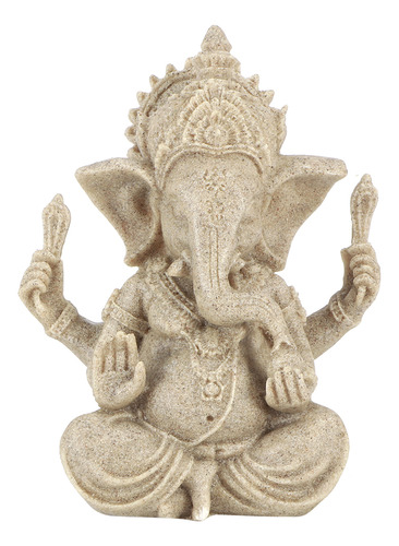 Estatua Del Dios Elefante Ganesha Indio De Resina Arenisca,