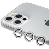 Película Câmera Strass Prata P/ iPhone 13 Pro / 13 Pro Max