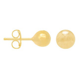 Brinco Folheado Ouro Bolinha 6mm Rommanel Segundo Furo Lindo Cor Dourado