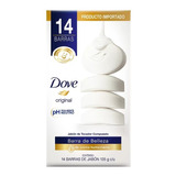 Dove Jabón Corporal En Barra 14 Pzas Crema Humectante