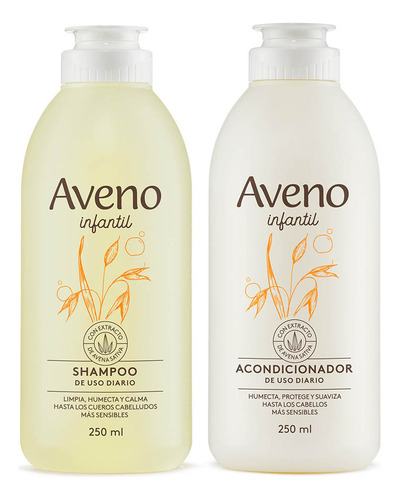Aveno Infantil Piel Sensible Kit Shampoo Y Acondicionador 500 Ml