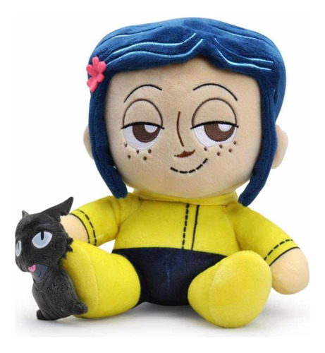 Neca Kidrobot  Peluche Coraline Con Gato De 25 Cm Original