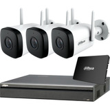 Kit Ip Seguridad Dahua Wifi 4 + Disco + 3 Camaras 4mp