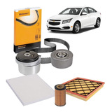 Kit Filtro Cruze 1.8 16v 2015 Ar Cabine Oleo Correia Dentada