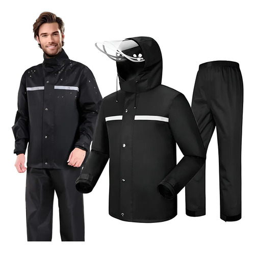 Impermeable Para Motociclista Reflejante Con Capucha | MercadoLibre