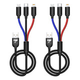 Cable De Carga Multiple, Cable De Cargador Multiple Trenz...