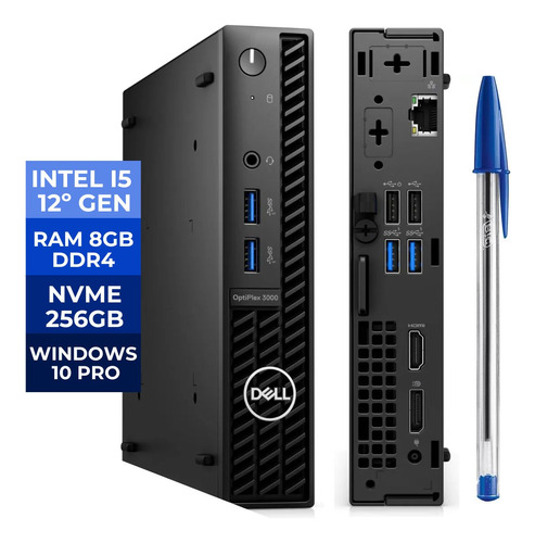 Desktop Micro Optiplex 3000 12th Gen I5 Nvme 256gb 8gb Ddr4